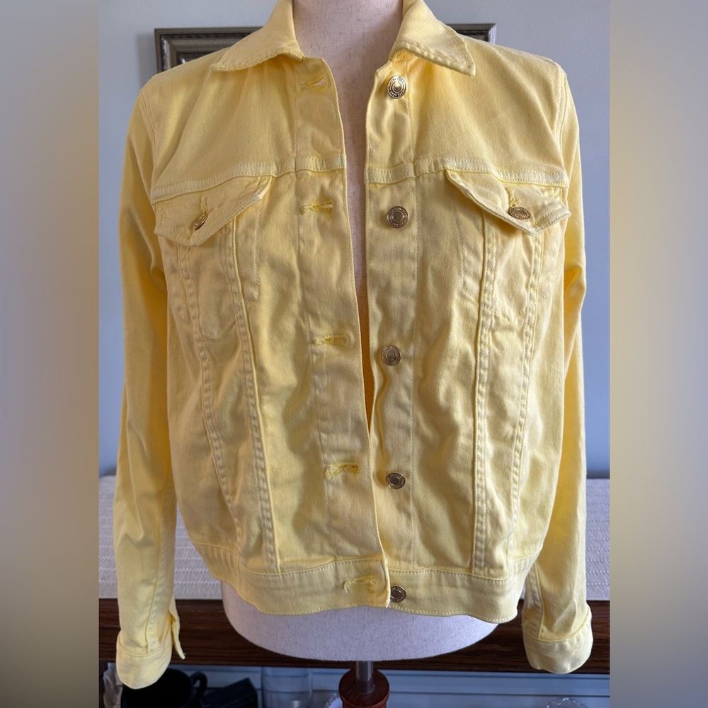 Michael Kors Woman’s Lemon Yellow Denim Jacket SZ M